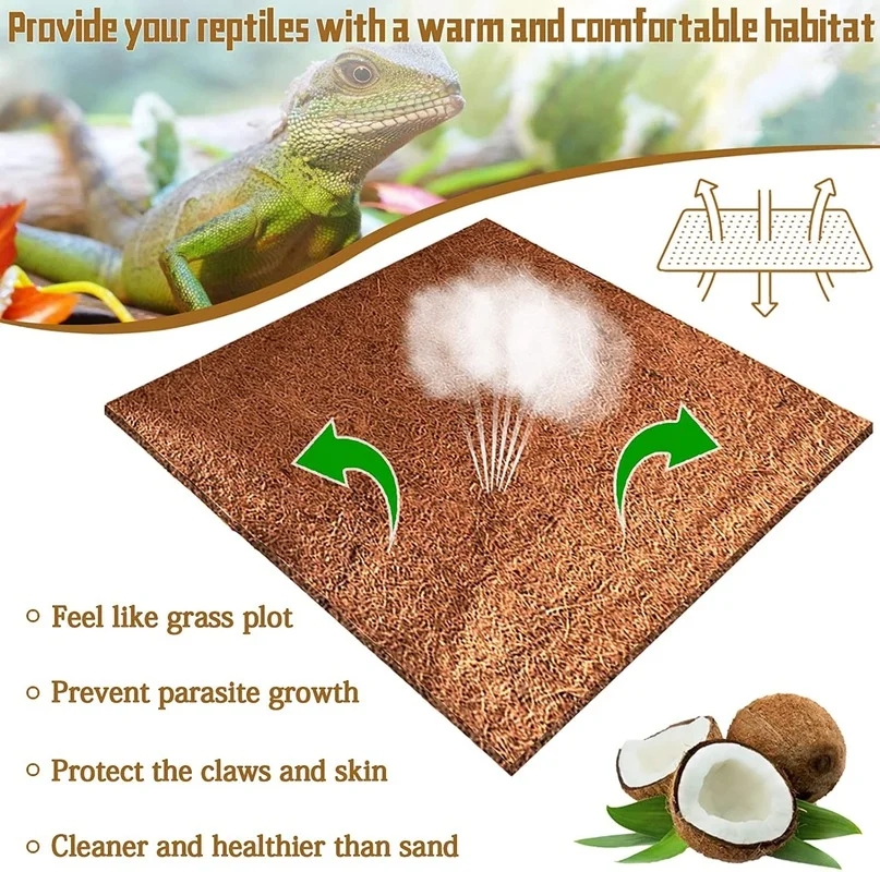 الزواحف السجاد الطبيعي ألياف ج - مراجعة Substrate Coconut Fiber وسعره