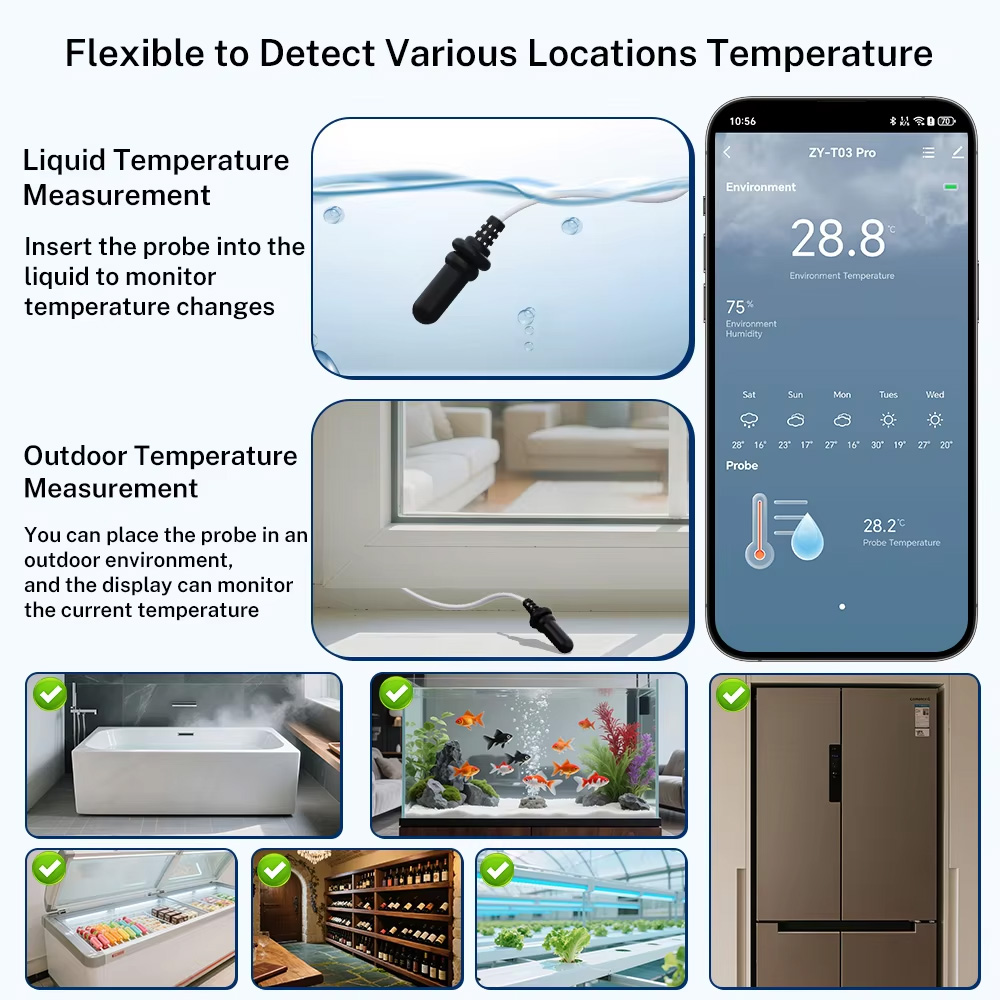 مقياس حرارة ورطوبة خارجي مقاوم - مراجعة Digital Hygrometer Probe وسعره