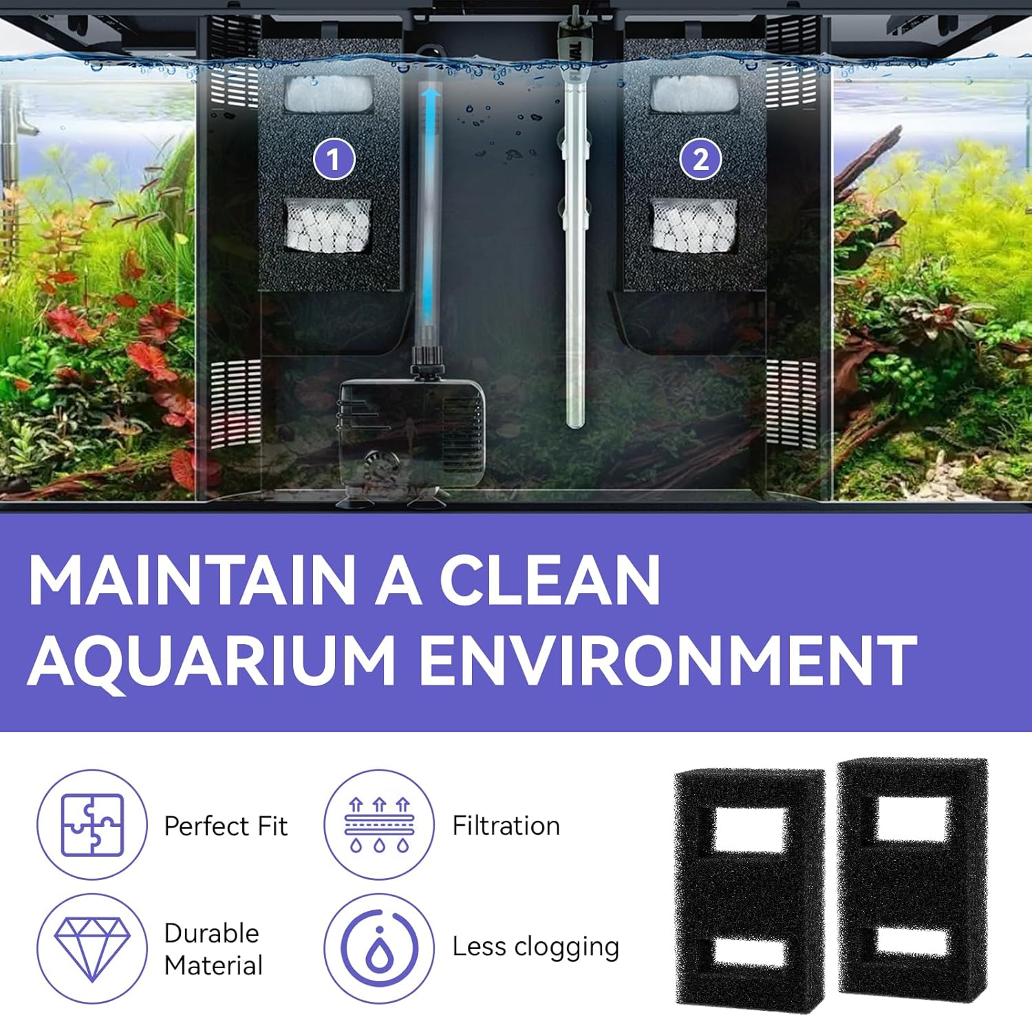 فلتر رغوي متوافق مناسب لحوض ال - مراجعة Fluval Aquarium Spec وسعره